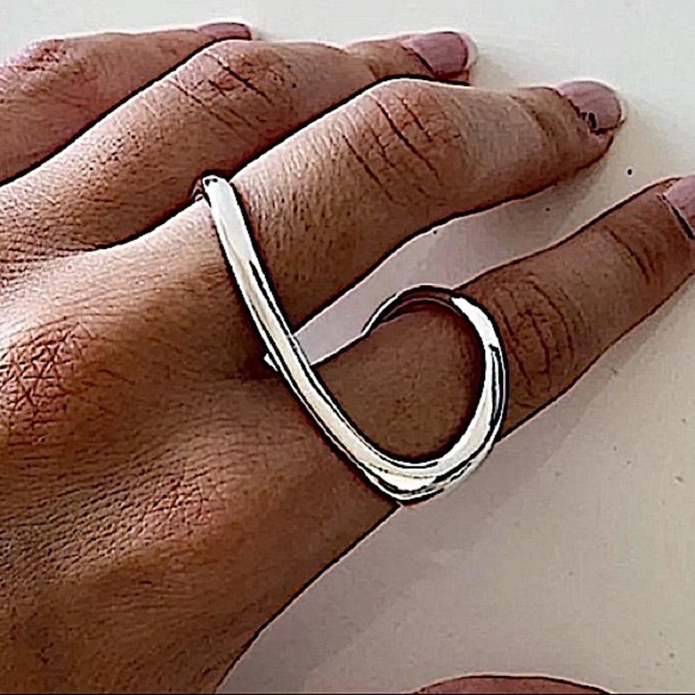 Irregular Sterling Silver Ring - Picture 4 of 16